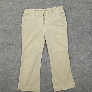 Eddie Bauer Pants Women 14 Beige Corduroy Bootcut Mid Rise Stretch Casual